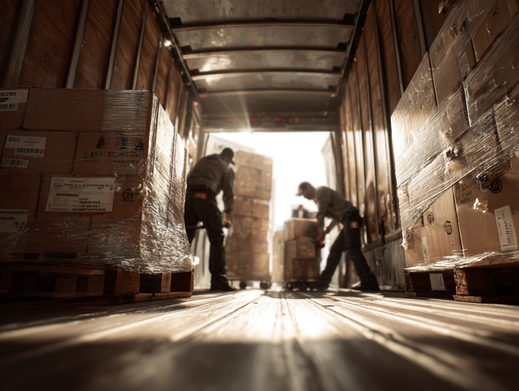 seguridad de mercancías rentando cajas secas